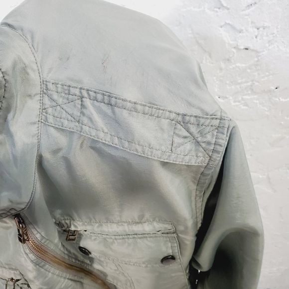 CPT by Cockpit USA military garmen nylon zippered army green jacket size medium - Picture 13 of 16